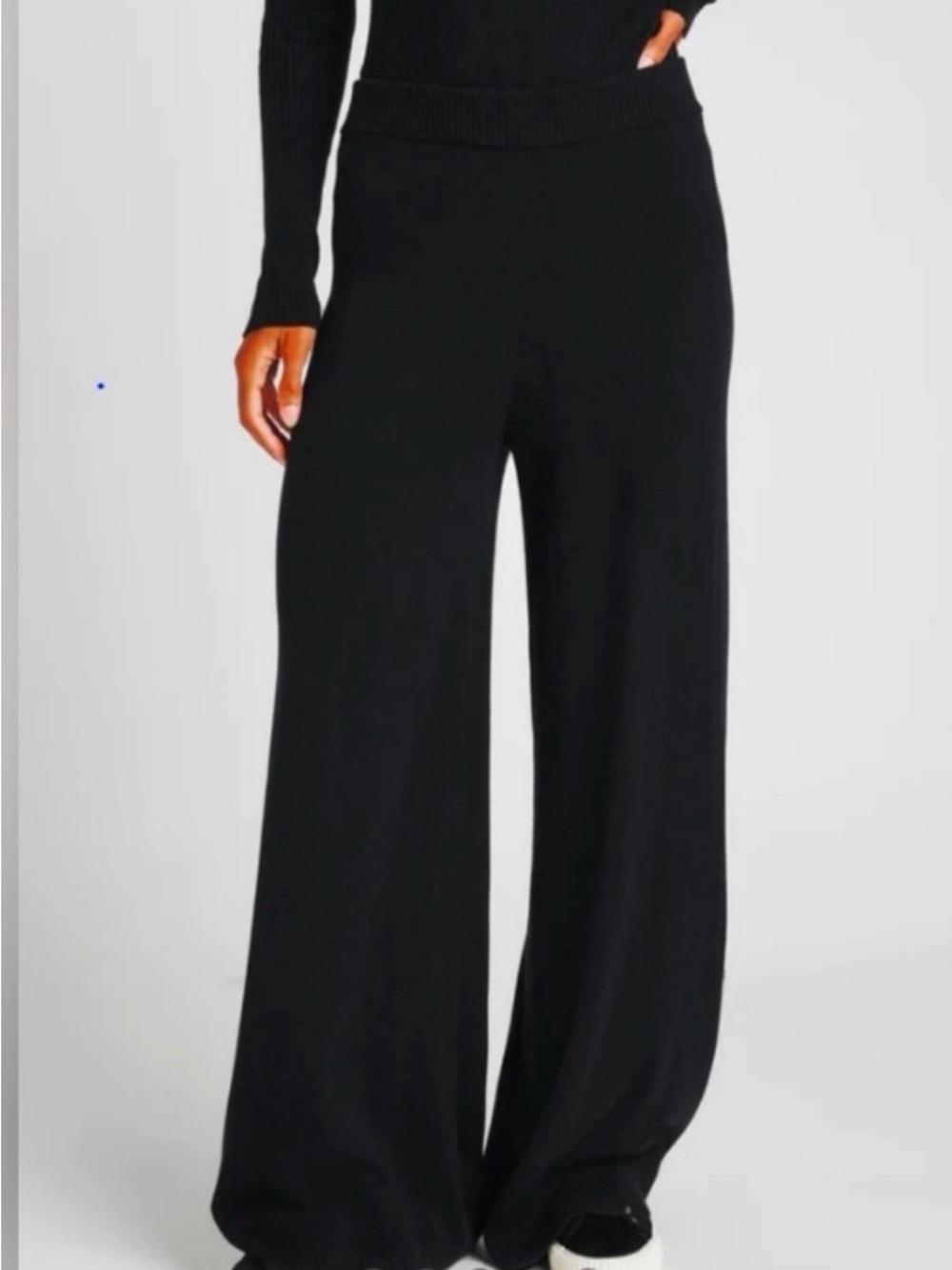 LYR by Splendid Black Wide-Leg Knit Pants